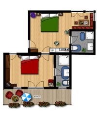 Appartement TYP D - 45 qm: Appartement TYP D - 45 qm: