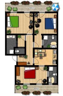Appartement TYP E - 88 qm: Appartement TYP E - 88 qm: